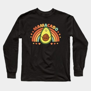 Mamacado Avocado Rainbow Long Sleeve T-Shirt